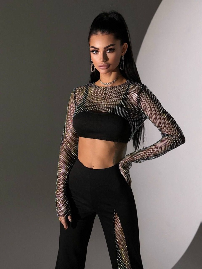 Комплект: сяючий топ + штани Комплект: сяючий топ + штани | PUSHKA SHOP