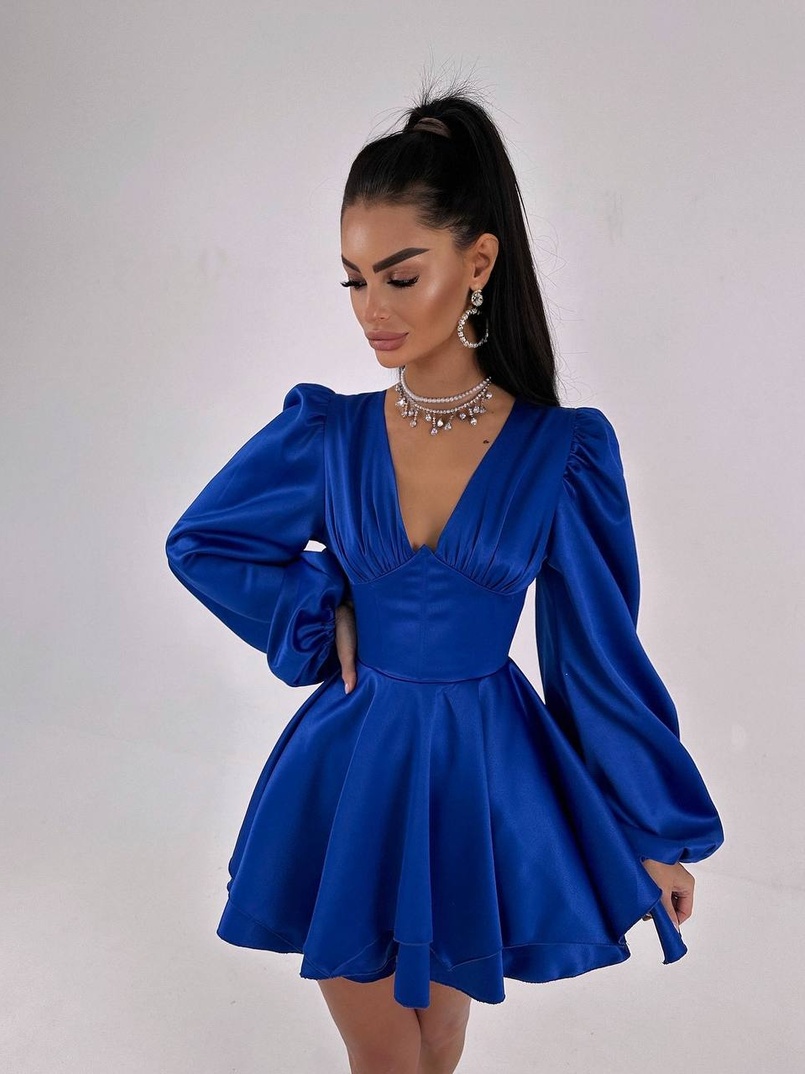 Атласна корсетна сукня  з пишною подвійною спідницею  Атласна корсетна сукня  з пишною подвійною спідницею  | PUSHKA SHOP