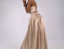 Атласний комплект: корсет + спідниця максі  | PUSHKA SHOP