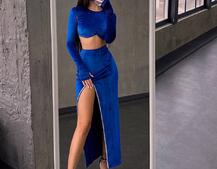 Оксамитовий комплект: топ із чашками push up+ спідниця, декорована стразами Прикраса пришита, ручна робота. | PUSHKA SHOP