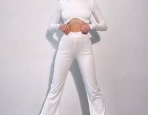 Комплект : штани кльош і топ , декорований бахромою зі страз Ручна робота Комплект : штани кльош і топ , декорований бахромою зі страз Ручна робота | PUSHKA SHOP