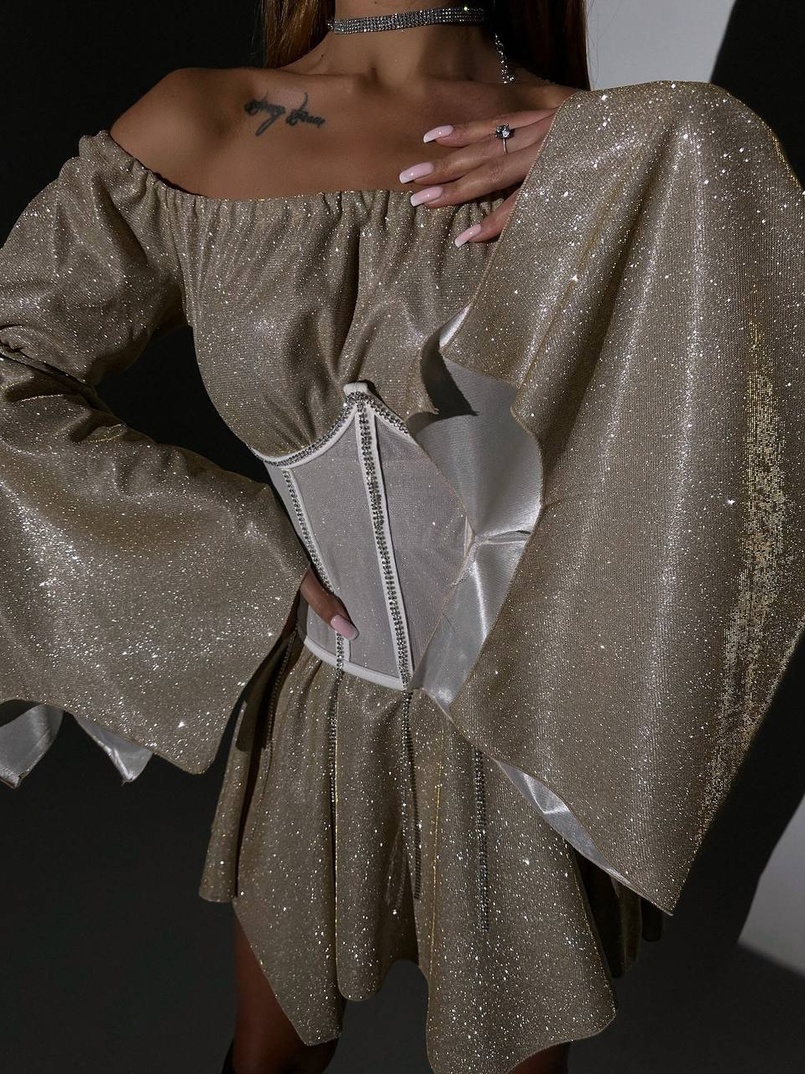 Сяючий комплект: сукня + корсет   Сяючий комплект: сукня + корсет   | PUSHKA SHOP