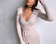 Трикотажна сукня із запахом Трикотажна сукня із запахом | PUSHKA SHOP