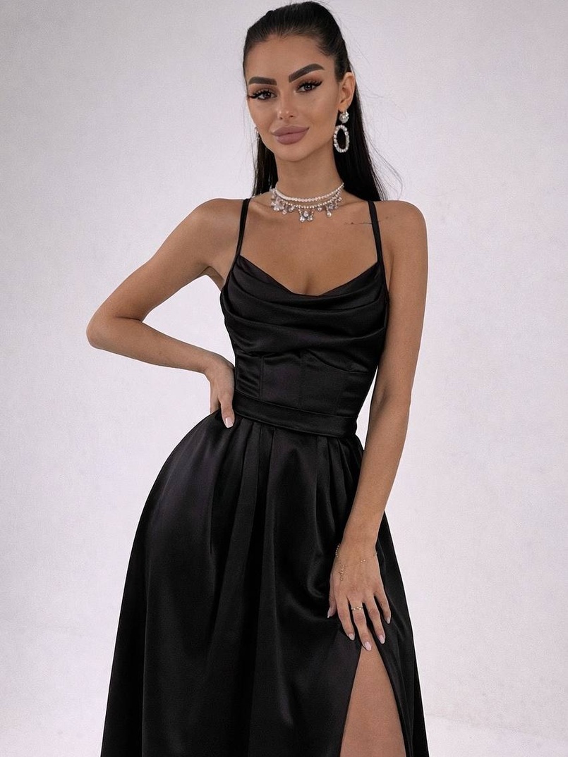 Атласний комплект: корсет + спідниця максі Атласний комплект: корсет + спідниця максі | PUSHKA SHOP