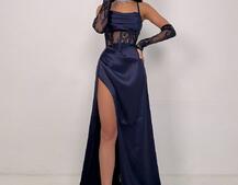 Комплект: корсет+ рукавички + спідниця максі | PUSHKA SHOP