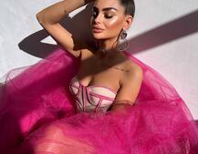 Комплект: корсет бюстьє декорований стразами + пишна спідниця максі  Ручна робота  | PUSHKA SHOP