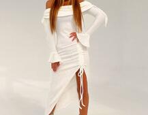 Трикотажна сукня міді з хомутом   Трикотажна сукня міді з хомутом   | PUSHKA SHOP