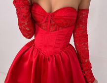 Комплект: мереживний корсет бюстьє + корсетна спідниця | PUSHKA SHOP