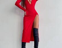 Сукня міді зі шнурівкою  Сукня міді зі шнурівкою  | PUSHKA SHOP