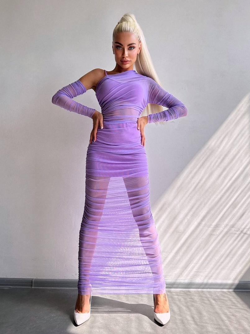 Сукня міді з драпіруванням   Сукня міді з драпіруванням   | PUSHKA SHOP