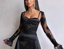 Атласна корсетна сукня-бюстьє + мереживне болеро Атласна корсетна сукня-бюстьє + мереживне болеро | PUSHKA SHOP