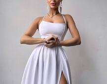 Сукня максі  зі шнурівкою на спинці Сукня максі  зі шнурівкою на спинці | PUSHKA SHOP