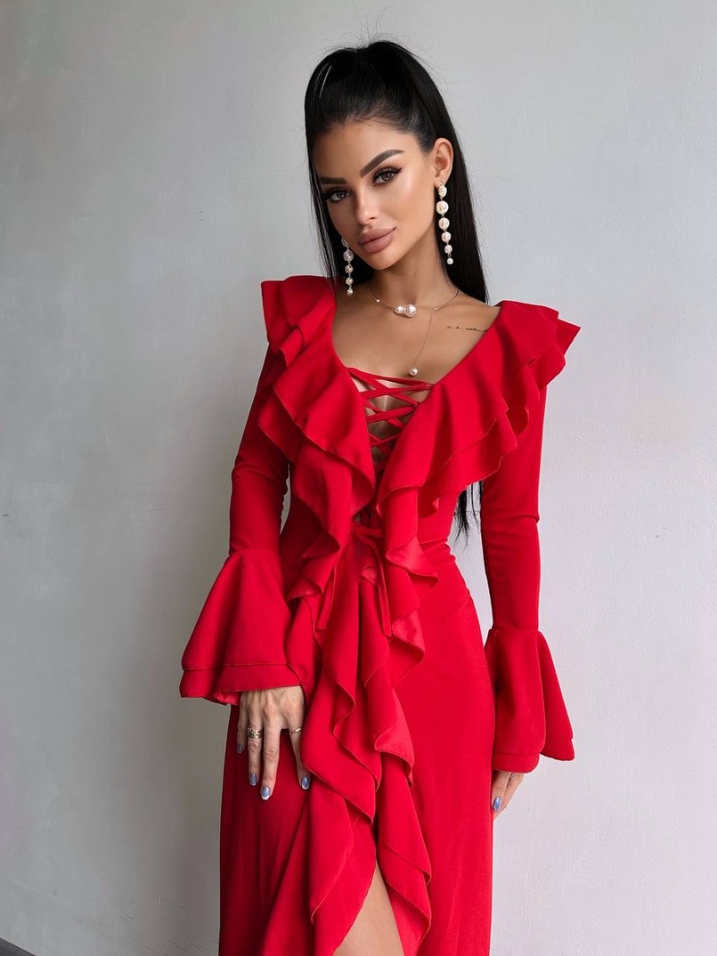 Сукня з воланами  Сукня з воланами  | PUSHKA SHOP