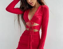 Трикотажна сукня з присбореною спідницею Трикотажна сукня з присбореною спідницею | PUSHKA SHOP