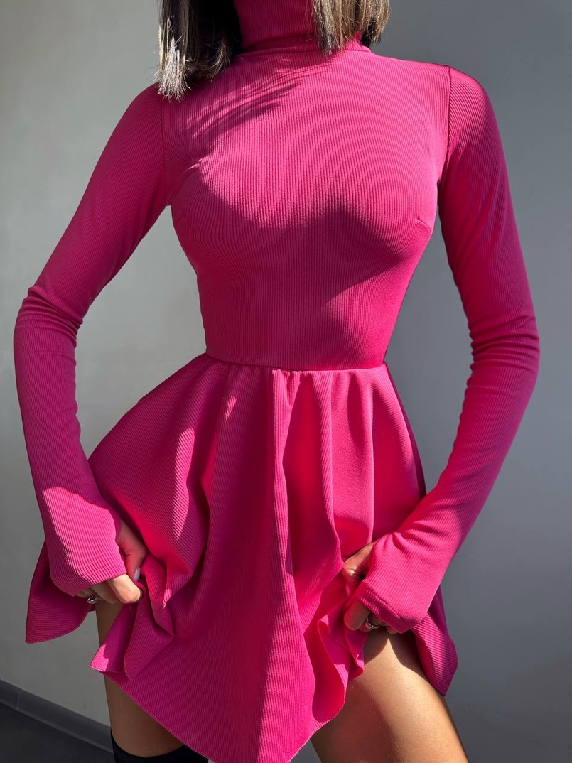 Сукня міні зі спідницею-сонцем  Сукня міні зі спідницею-сонцем  | PUSHKA SHOP