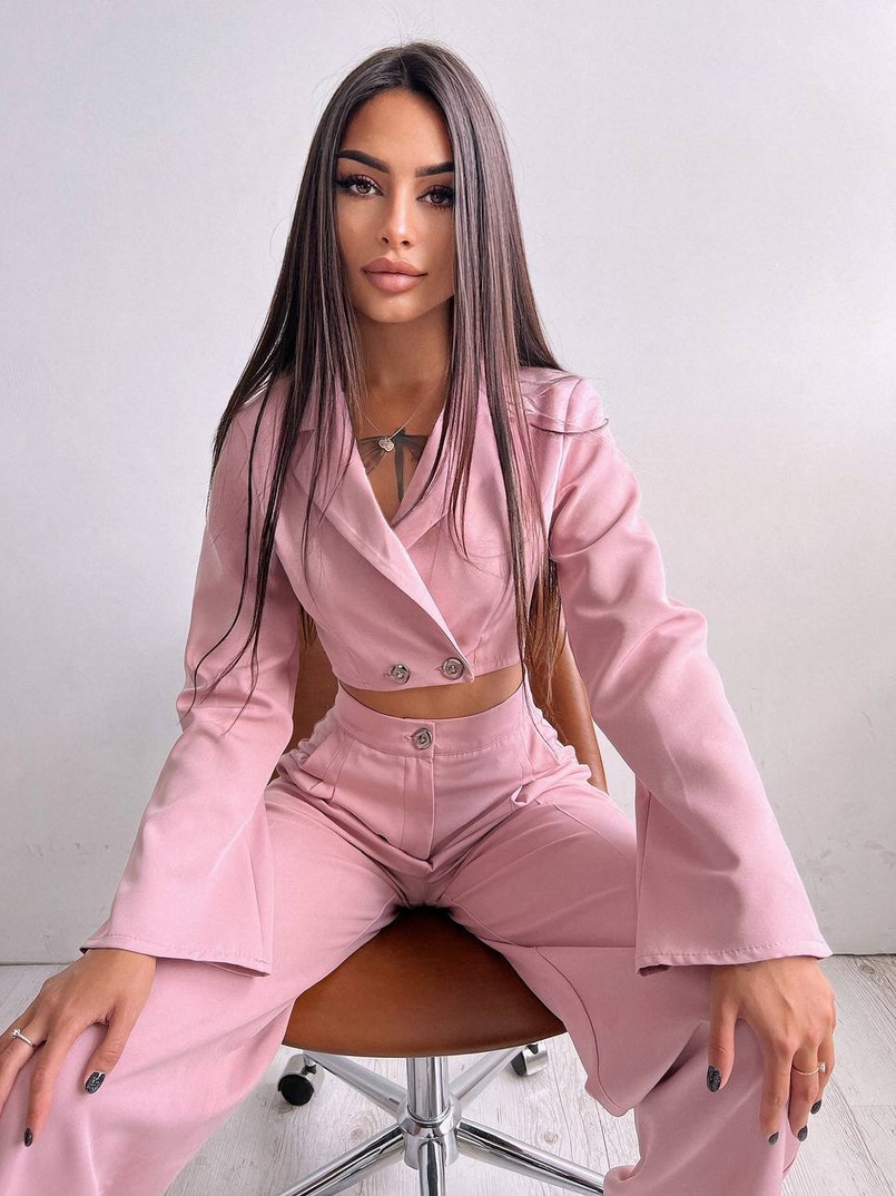 Брючный костюм с широкими штанами  Брючный костюм с широкими штанами  | PUSHKA SHOP