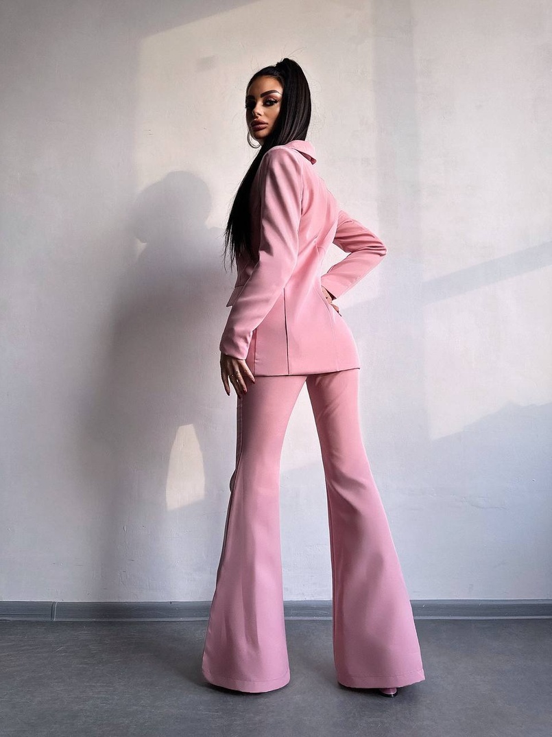 Костюм: піджак на підкладці, штани кльош+ жилет  Костюм: піджак на підкладці, штани кльош+ жилет  | PUSHKA SHOP