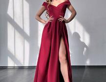 Сукня максі  з розрізом на спідниці  Сукня максі  з розрізом на спідниці  | PUSHKA SHOP