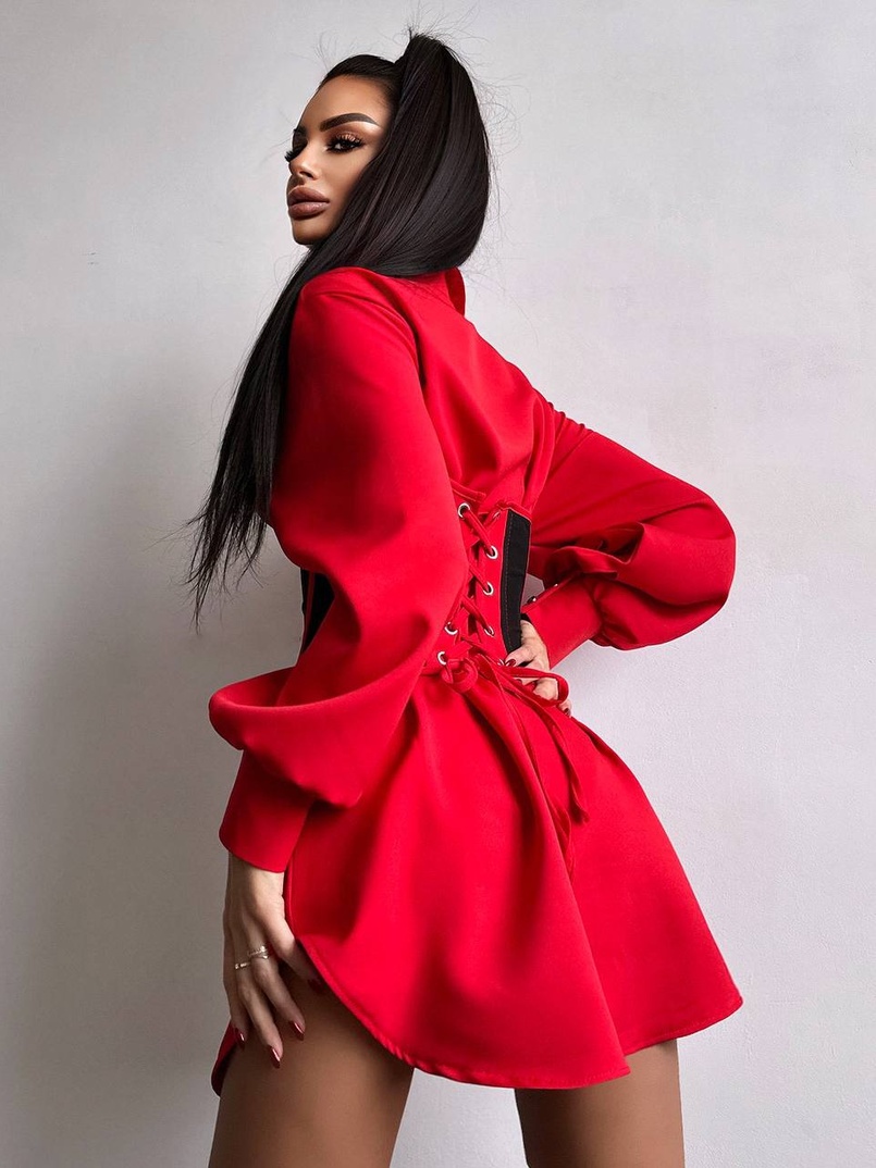 Приталена сорочка + корсет  | PUSHKA SHOP