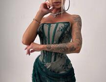 Мереживна сукня міні зі шлейфом   Мереживна сукня міні зі шлейфом   | PUSHKA SHOP