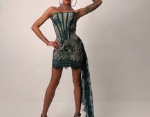 Мереживна сукня міні зі шлейфом   Мереживна сукня міні зі шлейфом   | PUSHKA SHOP