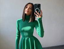 Сукня міні зі спідницею-сонцем  | PUSHKA SHOP