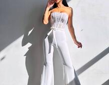 Комплект: піджак + комбінезон кльош Комплект: піджак + комбінезон кльош | PUSHKA SHOP