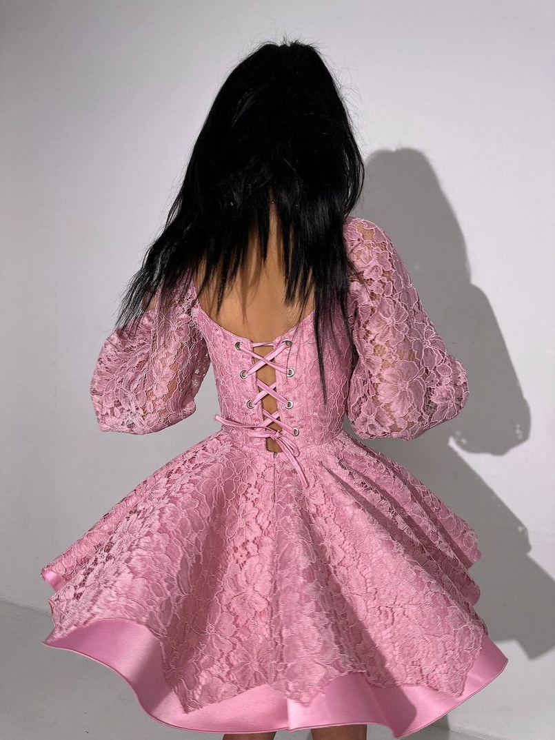 Мереживна сукня з корсетним верхом та пишною подвійною спідницею  Мереживна сукня з корсетним верхом та пишною подвійною спідницею  | PUSHKA SHOP