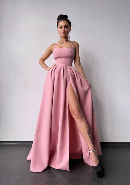 Сукня максі  зі шнурівкою на спинці | PUSHKA SHOP