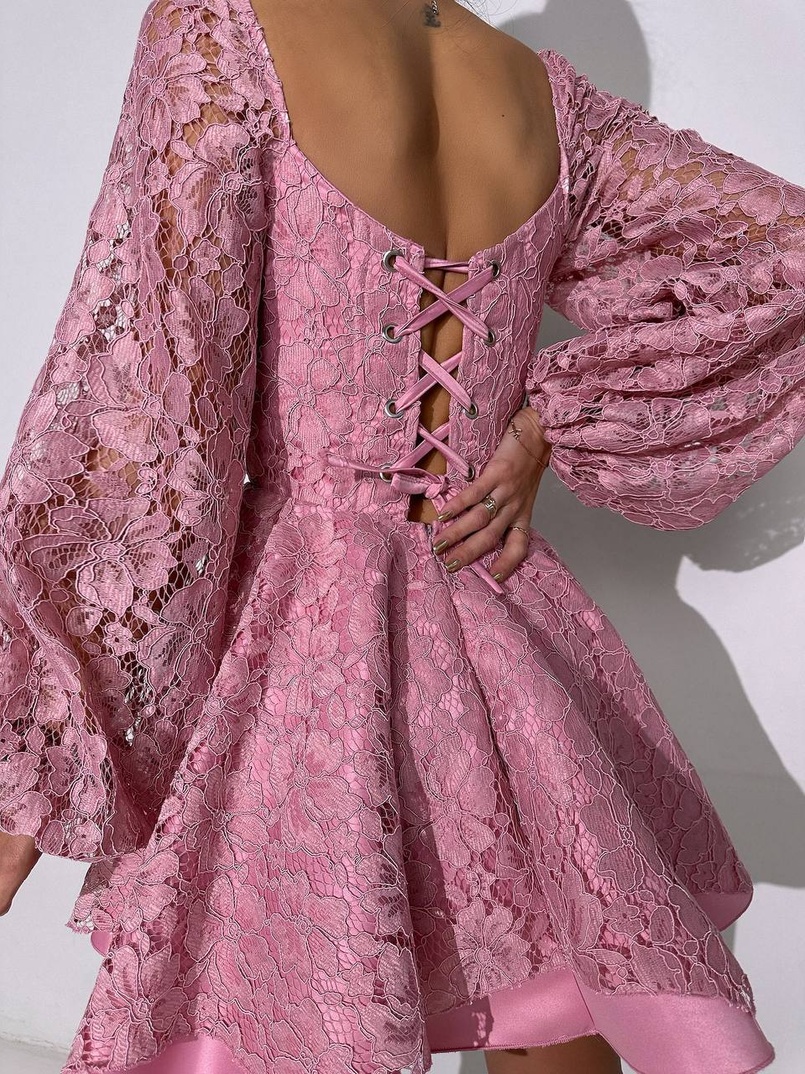 Мереживна сукня з корсетним верхом та пишною подвійною спідницею  Мереживна сукня з корсетним верхом та пишною подвійною спідницею  | PUSHKA SHOP