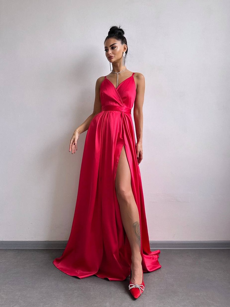 Атласна сукня максі  Атласна сукня максі  | PUSHKA SHOP