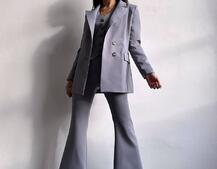 Костюм: піджак на підкладці, штани кльош+ жилет  Костюм: піджак на підкладці, штани кльош+ жилет  | PUSHKA SHOP