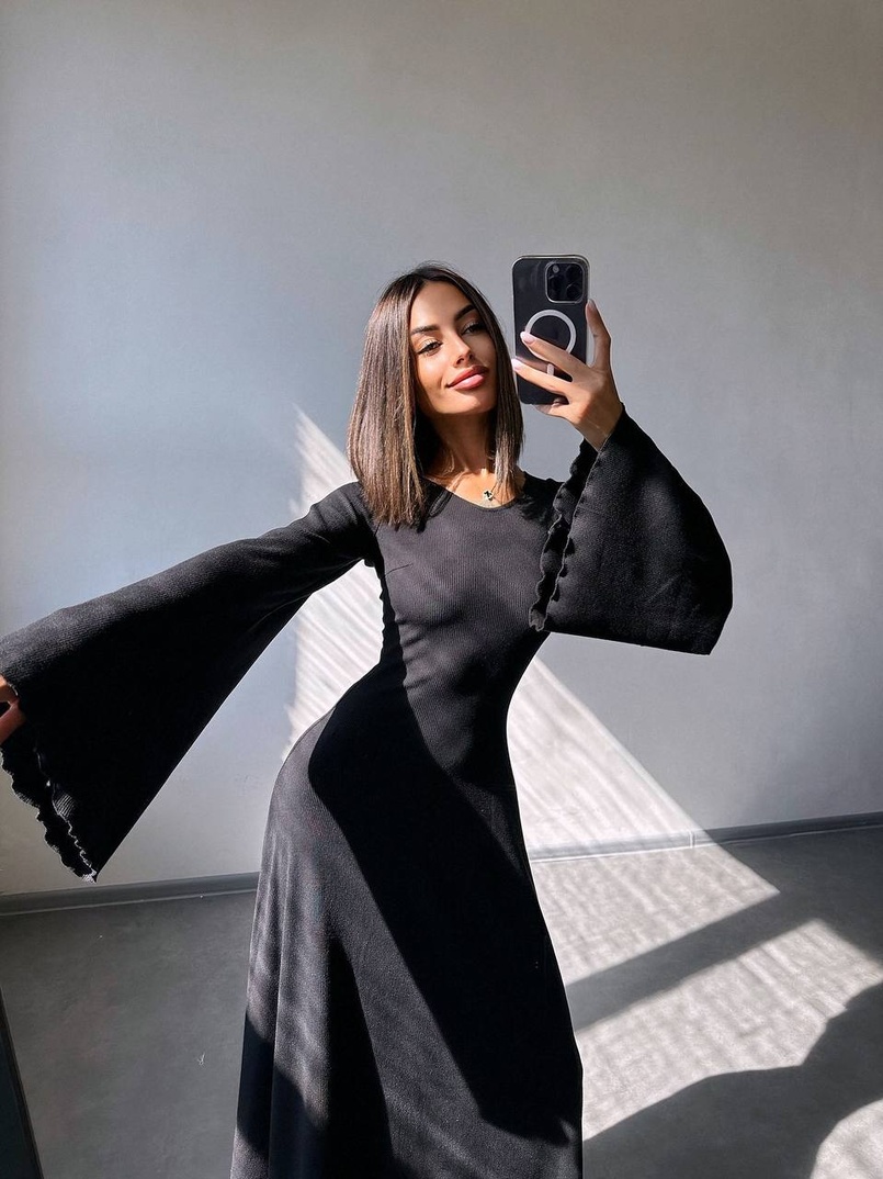 Трикотажна сукня зі шнурівкою на спинці    Трикотажна сукня зі шнурівкою на спинці    | PUSHKA SHOP