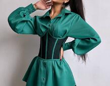 Приталена сорочка + корсет  Приталена сорочка + корсет  | PUSHKA SHOP