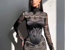 Комплект: мереживна сукня міні + корсет  Комплект: мереживна сукня міні + корсет  | PUSHKA SHOP