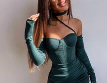 Корсетна сукня міні з філіжанками  | PUSHKA SHOP