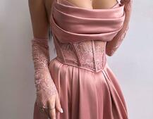 Атласний комплект: корсет + спідниця максі Атласний комплект: корсет + спідниця максі | PUSHKA SHOP