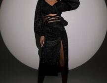 Сяючий комплект: топ  + спідниця  Сяючий комплект: топ  + спідниця  | PUSHKA SHOP