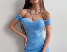 Трикотажное платье мини с чашечками с эффектом push up Трикотажное платье мини с чашечками с эффектом push up | PUSHKA SHOP