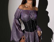 Сяючий комплект: сукня + корсет   Сяючий комплект: сукня + корсет   | PUSHKA SHOP