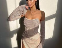 Комплект: корсет з рукавами + спідниця максі Комплект: корсет з рукавами + спідниця максі | PUSHKA SHOP