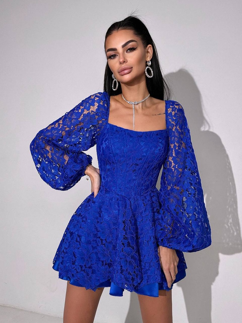 Мереживна сукня з корсетним верхом та пишною подвійною спідницею  Мереживна сукня з корсетним верхом та пишною подвійною спідницею  | PUSHKA SHOP