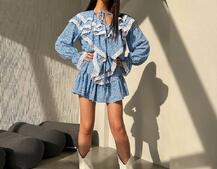 Сукня з квітковим принтом декорована мереживом    Сукня з квітковим принтом декорована мереживом    | PUSHKA SHOP