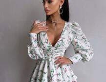 Сукня міні з пишною спідницею та драпіруванням на талії Сукня міні з пишною спідницею та драпіруванням на талії | PUSHKA SHOP