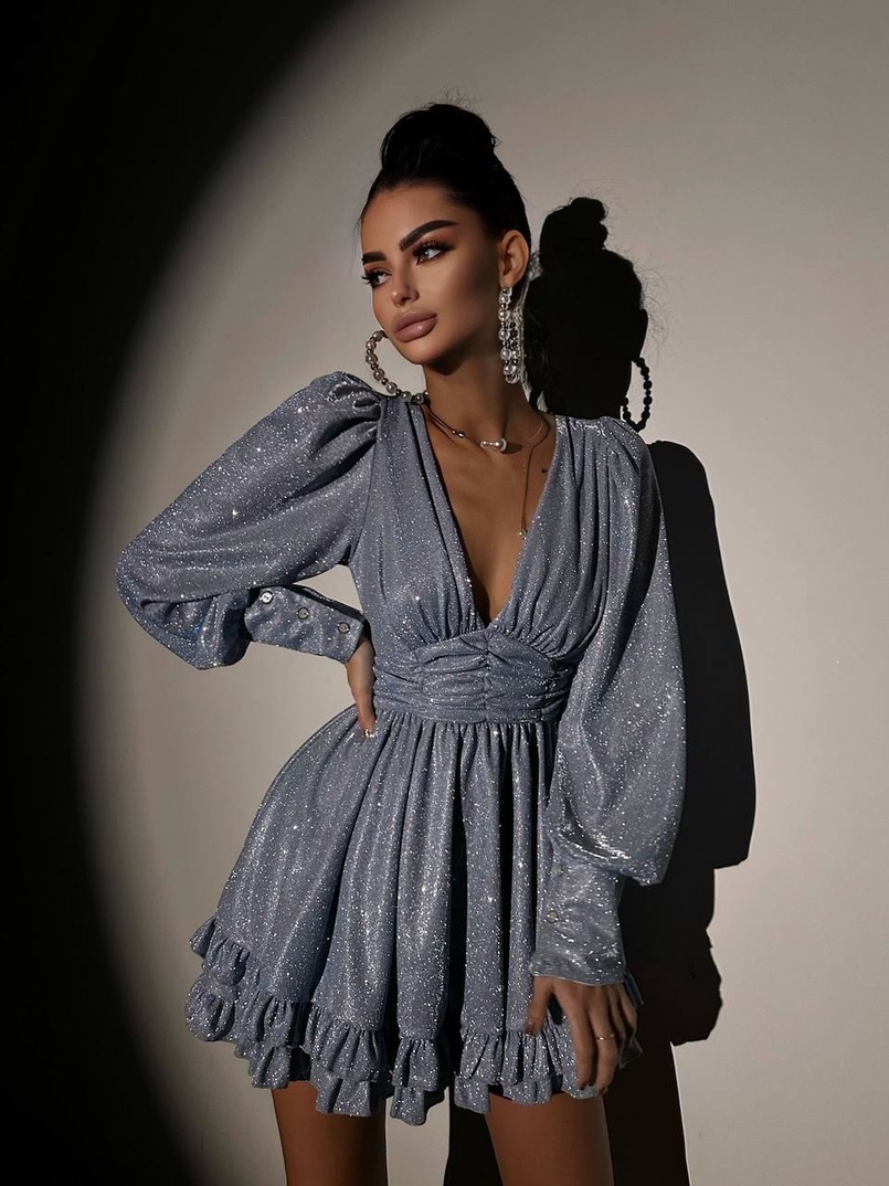 Сукня із пишною подвійною спідницею та драпіруванням  | PUSHKA SHOP