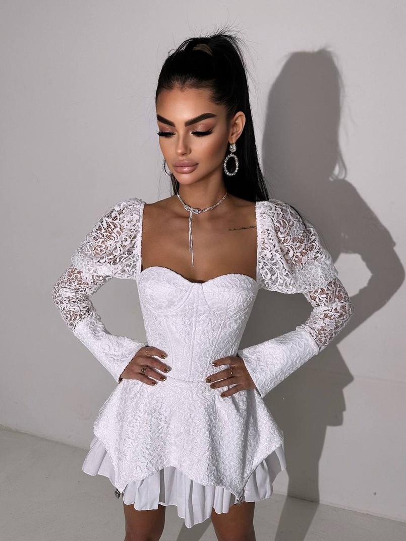 Мереживна сукня з чашечками  Мереживна сукня з чашечками  | PUSHKA SHOP