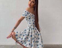 Сукня- міні у квітковий принт | PUSHKA SHOP