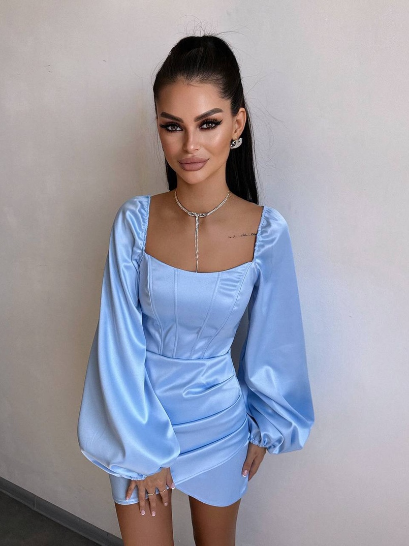 Атласний  комплект: корсет + спідниця з драпіруванням Атласний  комплект: корсет + спідниця з драпіруванням | PUSHKA SHOP