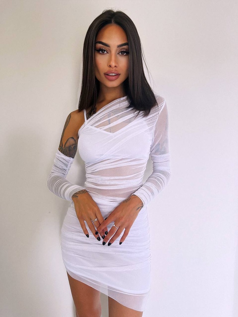 Міні сукня з драпіруванням   Міні сукня з драпіруванням   | PUSHKA SHOP