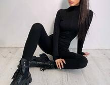 Трикотажный облегающий комбинезон  Трикотажный облегающий комбинезон  | PUSHKA SHOP